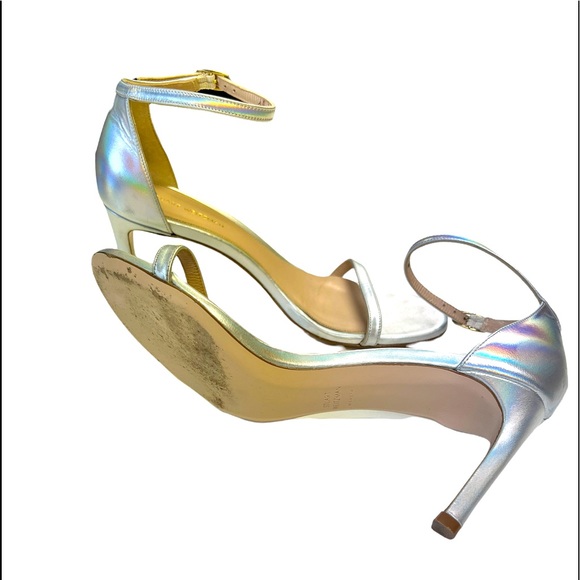Stuart Weitzman Silver Heels - Picture 5 of 13